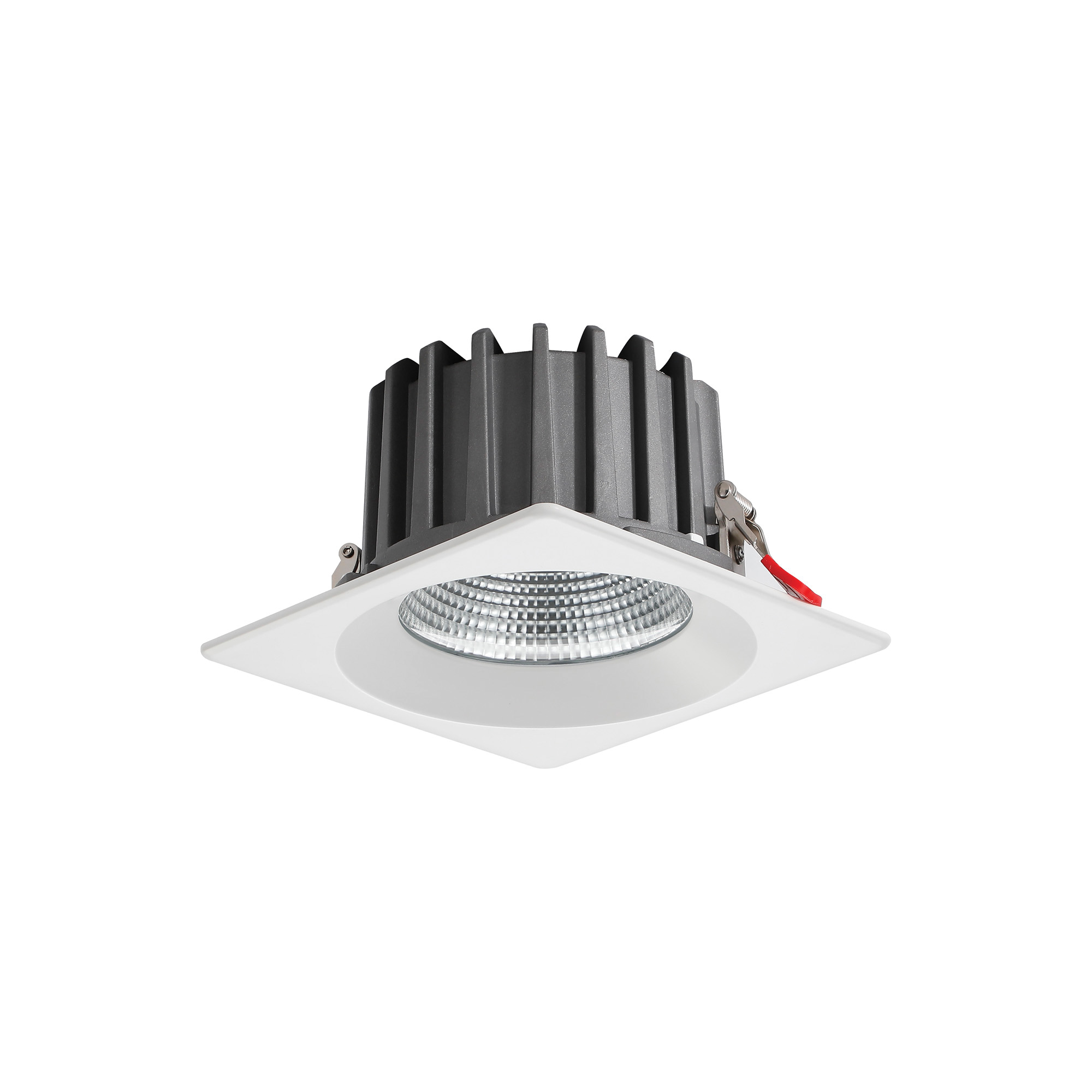 DL200074  Bionic 24, 24W, 700mA, White Deep Square Recessed Downlight, 1980lm ,Cut Out 155mm, 42° , 4000K, IP44, DRIVER INC., 5yrs Warranty.